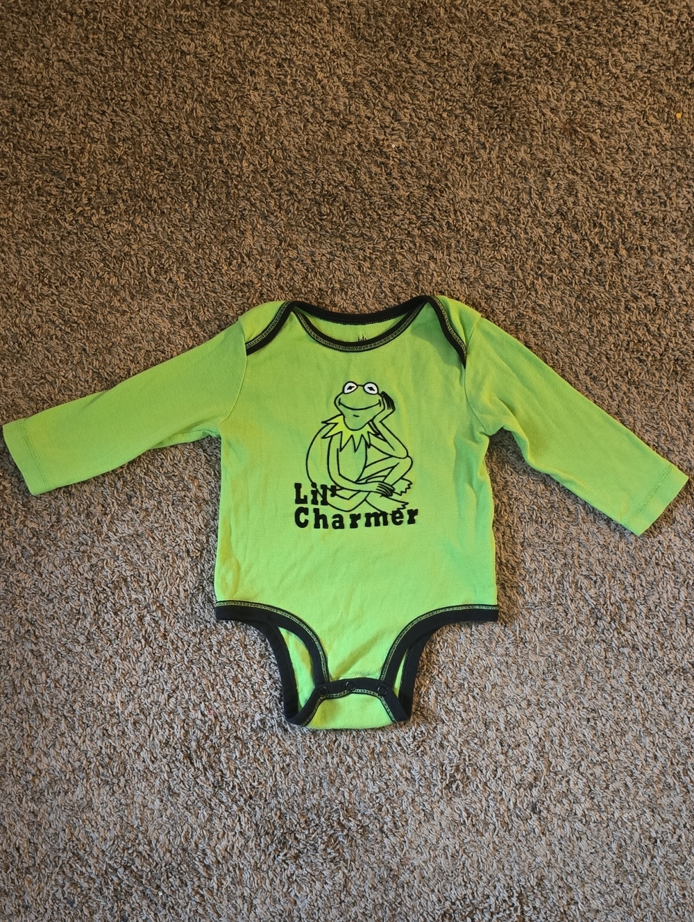 6/9 M Kermit the Frog 'Lil' Charmer' Baby Onesie